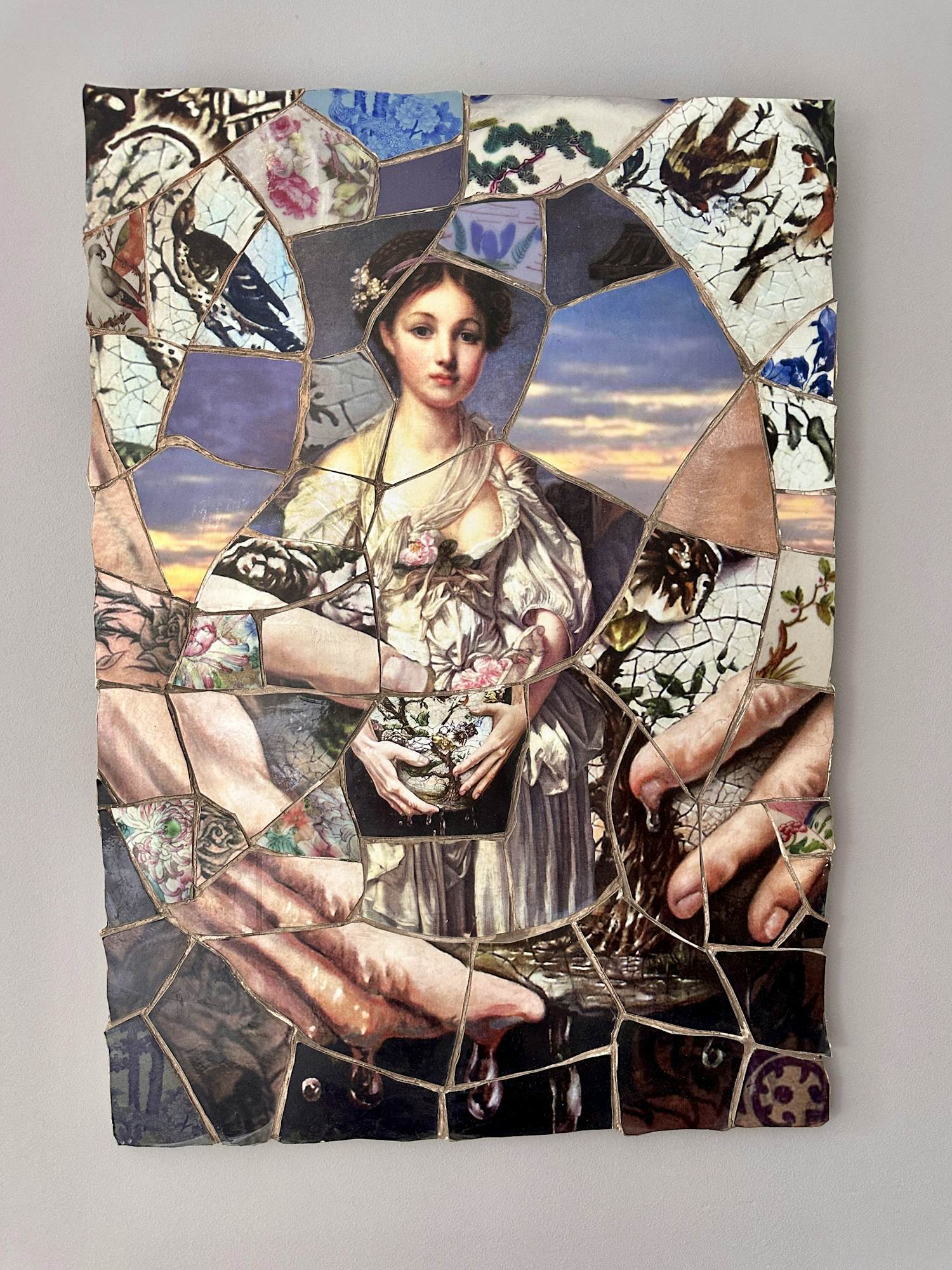 Patrick Bergsma - Collage met verschillende prints en fragmenten uit het werk Gebroken Glans verkocht voor € 199!