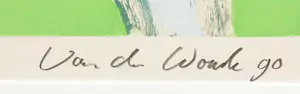 Reinder van der Woude - Monoprint, Zonder titel - Ingelijst kopen? Bied vanaf 1!