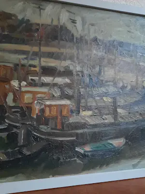 Elly Kuipers - Schepen - Olieverf op doek kopen? Bied vanaf 50!