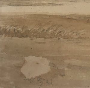 Arnoldus Johannes Eymer - Aquarel, Landschap met zeilboot en molen - Ingelijst kopen? Bied vanaf 35!