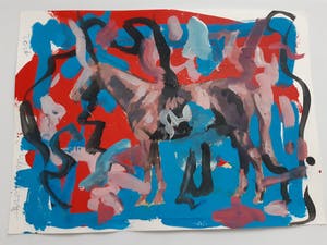 Peter Klashorst - Gemengde techniek - Handgesigneerd !!! kopen? Bied vanaf 80!