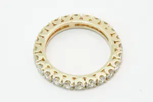 71 - Elegante geelgouden Alliance ring met ca 1.70ct briljant geslepen diamant. kopen? Bied vanaf 880!