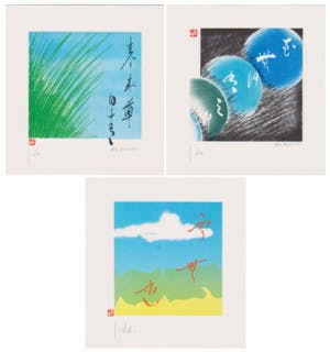 Jacques Decaux - Drie handgesigneerde zeefdrukken: Nature I, II, III kopen? Bied vanaf 19!