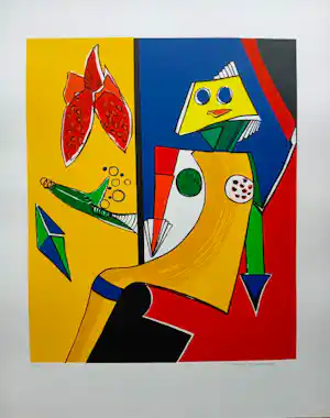 Maartje Wijngaarden - Kleurenzeefdruk DE VLINDER Handgesign. vendu pour 45€ !