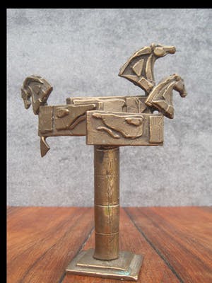 Brons (Onbekend) - Horses in the sky. kopen? Bied vanaf 50!