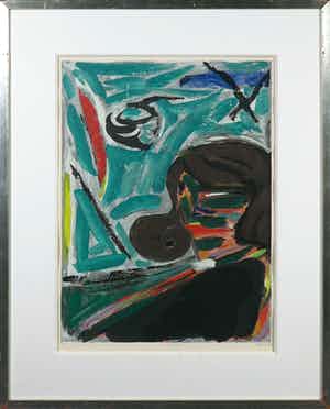 Alphons Freijmuth - Zeefdruk, Jannie - Ingelijst verkocht voor € 50!