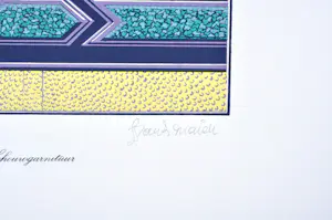 Frank Maieu - Schouwgarnituur - Zeefdruk - Gesigneerd - 54x42 cm - 1977 kopen? Bied vanaf 65!