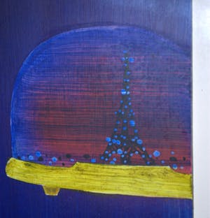 Tomas Hillebrand - Parijs is niet Parijs - mooi ingelijst olieverfschilderij kopen? Bied vanaf 45!