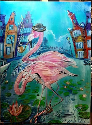 Elena Polyakova - Flamingo's in Amsterdam kopen? Bied vanaf 145!
