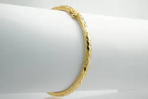 82 - Markante, gefacetteerd afgewerkte 18Krt geel gouden armband kopen? Bied vanaf 360!
