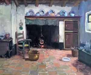 Niet of onleesbaar gesigneerd - Hollandse school, sfeerimpressie oude kamer kopen? Bied vanaf 1!