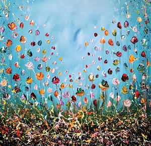 Gena - Flowers Blue verkocht voor € 250!