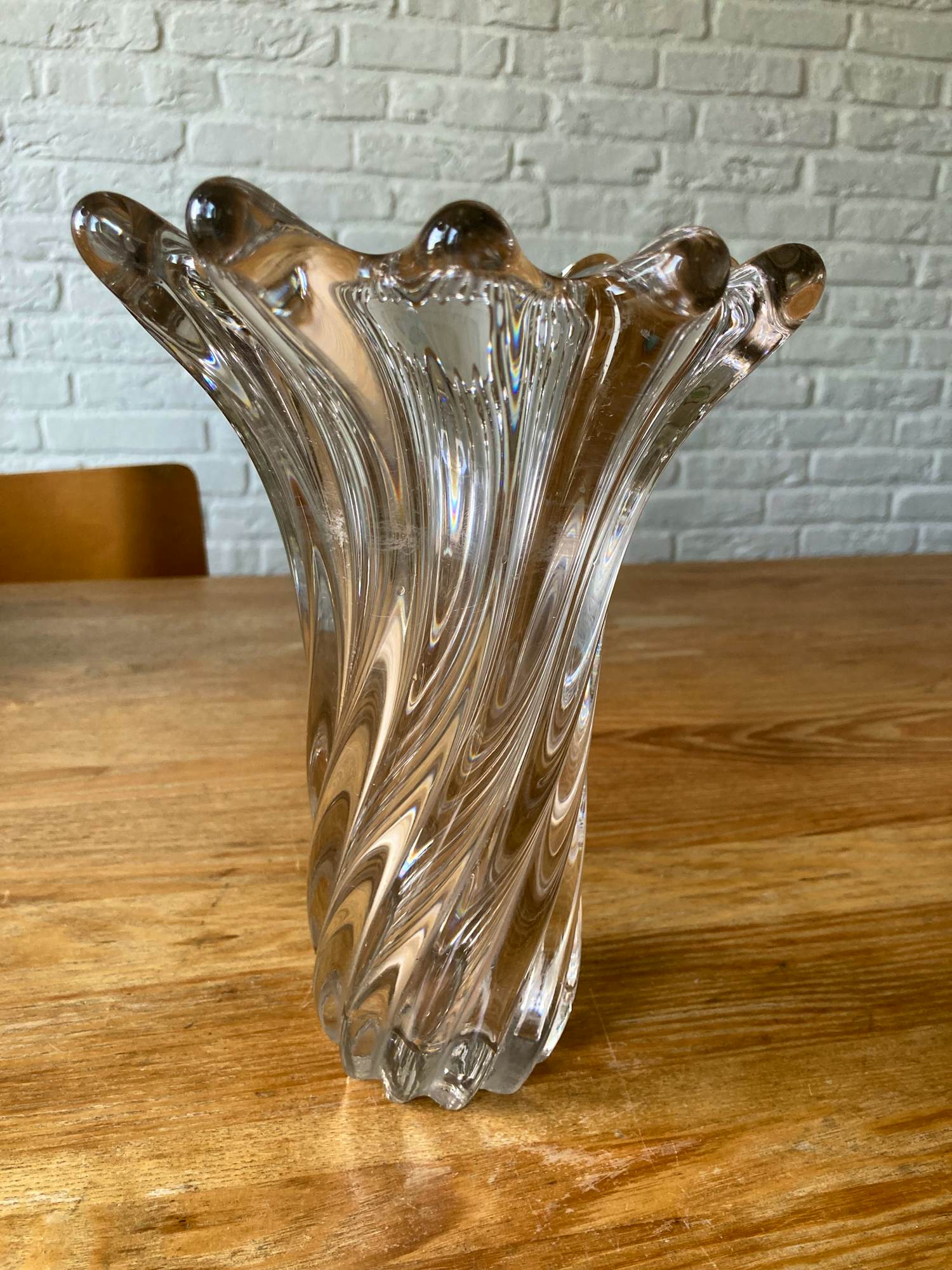 Murano Glas - Gedraaide Murano vaas, zeer zwaar, 1960 kopen? Bied vanaf 35!