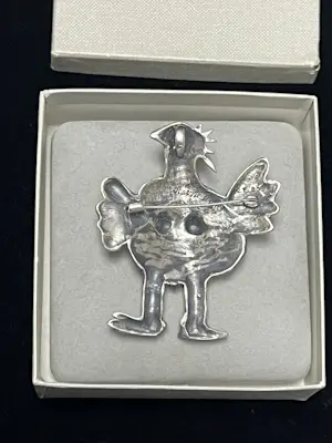 Corneille - L'oiseau habite les songes zilveren hanger broche, handgesigneerd, 1991 kopen? Bied vanaf 750!