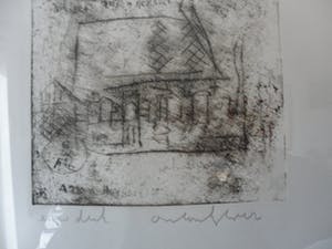 Anton Heyboer - Ets, eigen druk. Titel," Atelier Anton Heyboer". kopen? Bied vanaf 150!