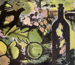 Jeanne Bieruma Oosting - handgesigneerde litho | 'De zwarte trekpot' (INGELIJST) kopen? Bied vanaf 1!