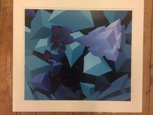 Hans Klaui - Mooi geometrische zeefdruk van Hans Klaui, kopen? Bied vanaf 40!