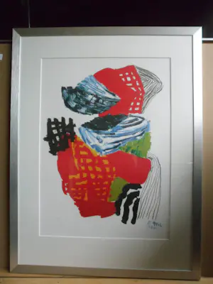 Karel Appel - Litho, Titel, Thought's Boomerang (ingelijst) . kopen? Bied vanaf 165!