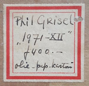 Phil Grisel - 71 XII, olieverf op schilderkarton (ingelijst) kopen? Bied vanaf 1!