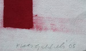 Klaas Gubbels - sjabloondruk: 2 rode kannen - 2005 kopen? Bied vanaf 295!