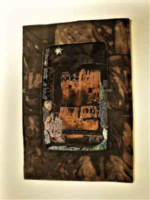 Saskia Weishut Snapper - Amsterdamse textielkunstenares - gemengde techniek "Nacht" kopen? Bied vanaf 34!