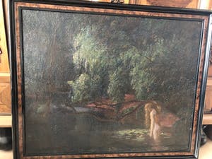 Leendert Adriaan Schilt - badende nymph in sprookjesbos kopen? Bied vanaf 295!