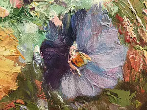 Eddy Samson - Uitbundig Bouquet in witte vaas. kopen? Bied vanaf 1!