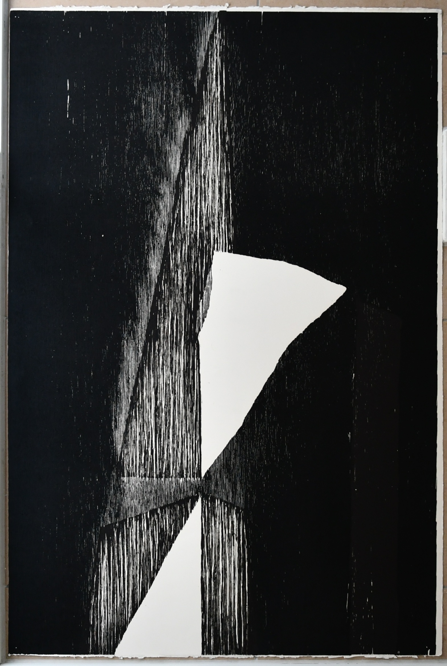 Guillaume Le Roy - Guillaume Le Roy # COMPOSITIE # groot formaat houtsnede, 1984, mint kopen? Bied vanaf 95!