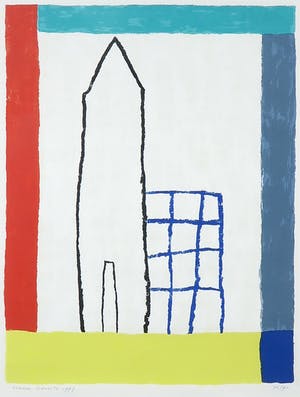 Harrie Gerritz - Zeefdruk, Zonder titel - Ingelijst kopen? Bied vanaf 1!