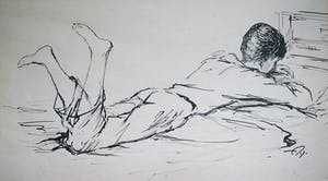 Niet of onleesbaar gesigneerd - Adolescente jongeman -inkttekening- kopen? Bied vanaf 1!