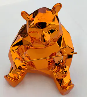 Richard Orlinski - PANDA SPIRIT (ORANGE EDITION) kopen? Bied vanaf 250!