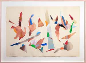 Henri Plaat - Gouache, Zonder titel - Ingelijst (Groot) verkocht voor € 120!