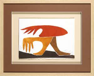 Reinhoud D'Haese - & Italo Calvino, Aquatint (uit zeer kleine oplage!) - Ingelijst verkocht voor € 1!