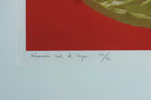 Rob Scholte - Zeefdruk op papier, Waarom zal ik zingen - Ingelijst kopen? Bied vanaf 100!