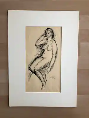 Gerard Schaperkotter - zittend naakt verkauft für € 35!