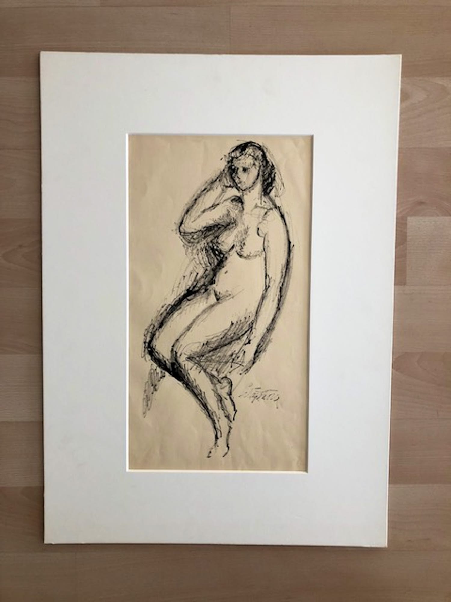 Gerard Schaperkotter - zittend naakt verkocht voor € 30!