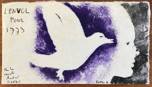 Andre Goezu - Mooie zeefdruk - 1972 - 'L'envol pour 1973' kopen? Bied vanaf 35!