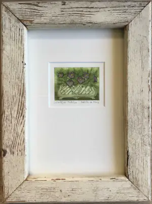 Laetitia de Haas - "Viooltjes" | kleuren ets/aquatint - ingelijst kopen? Bied vanaf 1!