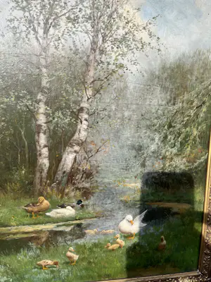 Constant Artz - Watergezicht met eendjes kopen? Bied vanaf 1200!