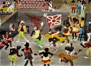 Niet of onleesbaar gesigneerd - Brazilië naïef schilderij "Straat scenes Rio de Janeiro " gesigneerd kopen? Bied vanaf 1!