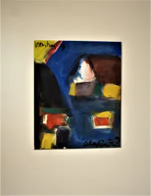 Gerard Schaperkotter - gesigneerd - Expressionistisch Aquarel "Kerstmis 91" - mooi ingelijst kopen? Bied vanaf 37!