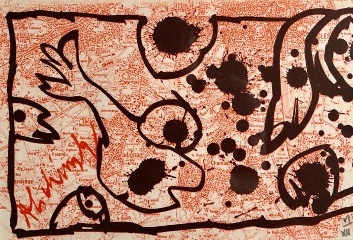 Pierre Alechinsky - kleurenlitho, 'Arrondisement Gironde', 1983, HC-exemplaar (INGELIJST) kopen? Bied vanaf 599!