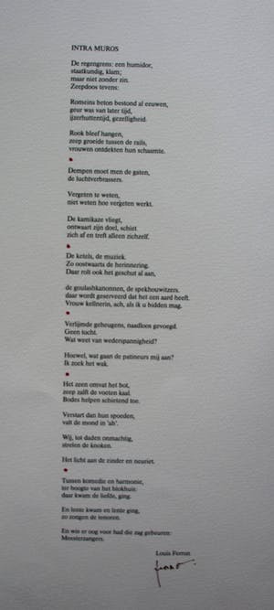 Jan Sierhuis - ets: paarden + gedicht van Louis Feron - 1983 kopen? Bied vanaf 45!