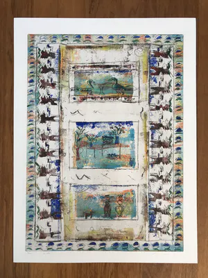 Niet of onleesbaar gesigneerd - Mooie gesigneerde zeefdruk - 7/55 kopen? Bied vanaf 1!