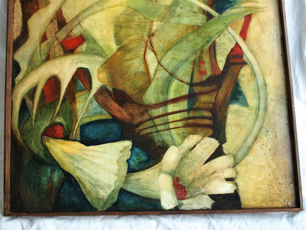 Niet of onleesbaar gesigneerd - Olieverf op board – Bloemstilleven – 80 x 81 cm  kopen? Bied vanaf 1!