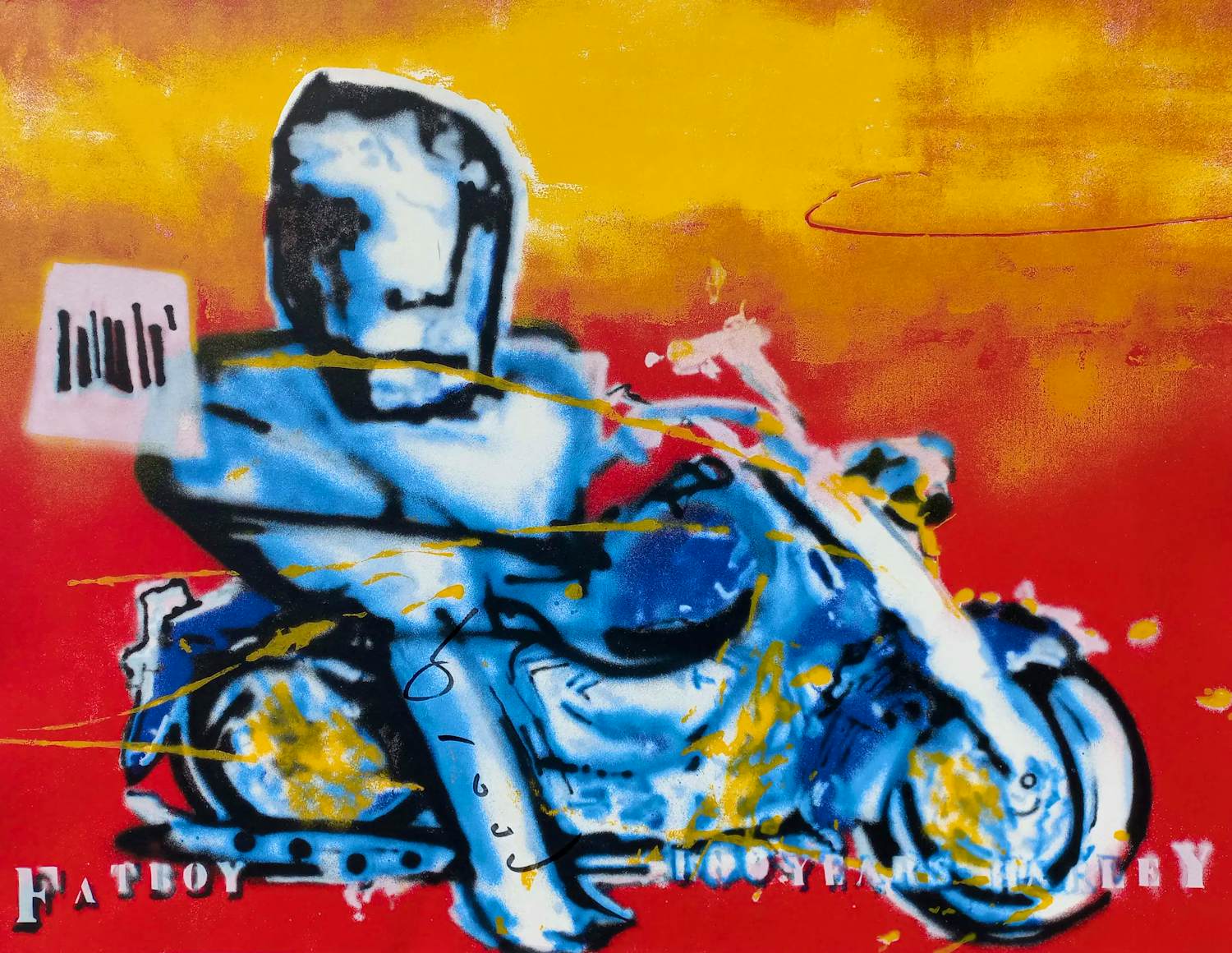 Herman Brood - Zeefdruk, 'Fat boy' (Groot) verkocht voor € 425!