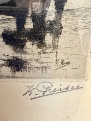 Kurt Peiser - 2 gesigneerde lithos in typische PEISER stijl kopen? Bied vanaf 500!