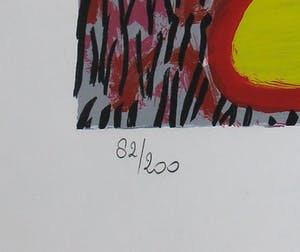 Corneille - Zeefdruk, Jardin des délices - Ingelijst (Zeer groot!) kopen? Bied vanaf 1000!