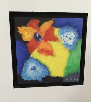 Saskia Bremer - Flower Power in Portugal, 5 schilderijen in paneel, gesigneerd kopen? Bied vanaf 40!