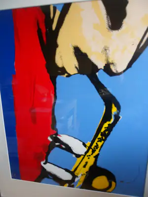 Herman Brood - Litho, titel. "Sax" kopen? Bied vanaf 450!